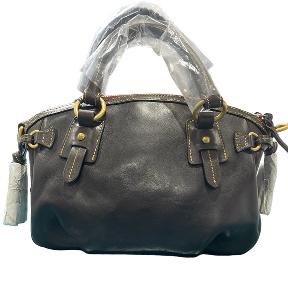 Dooney & Bourke Florentine Leather Medium Mail Satchel Brown T'Moro 0091 - Picture 4 of 9